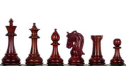piezas de ajedrez corintias de madera roja de 4,25