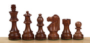 Tablero de ajedrez de sapeli nº 6 + piezas de acacia francesa de 3,75