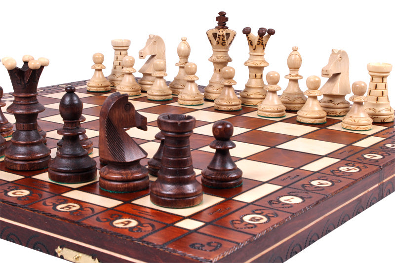 Juego de ajedrez de lujo AMBASADOR - grande (54 x 54 cm) - Juego de ajedrez de lujo AMBASADOR - grande (54 x 54 cm)