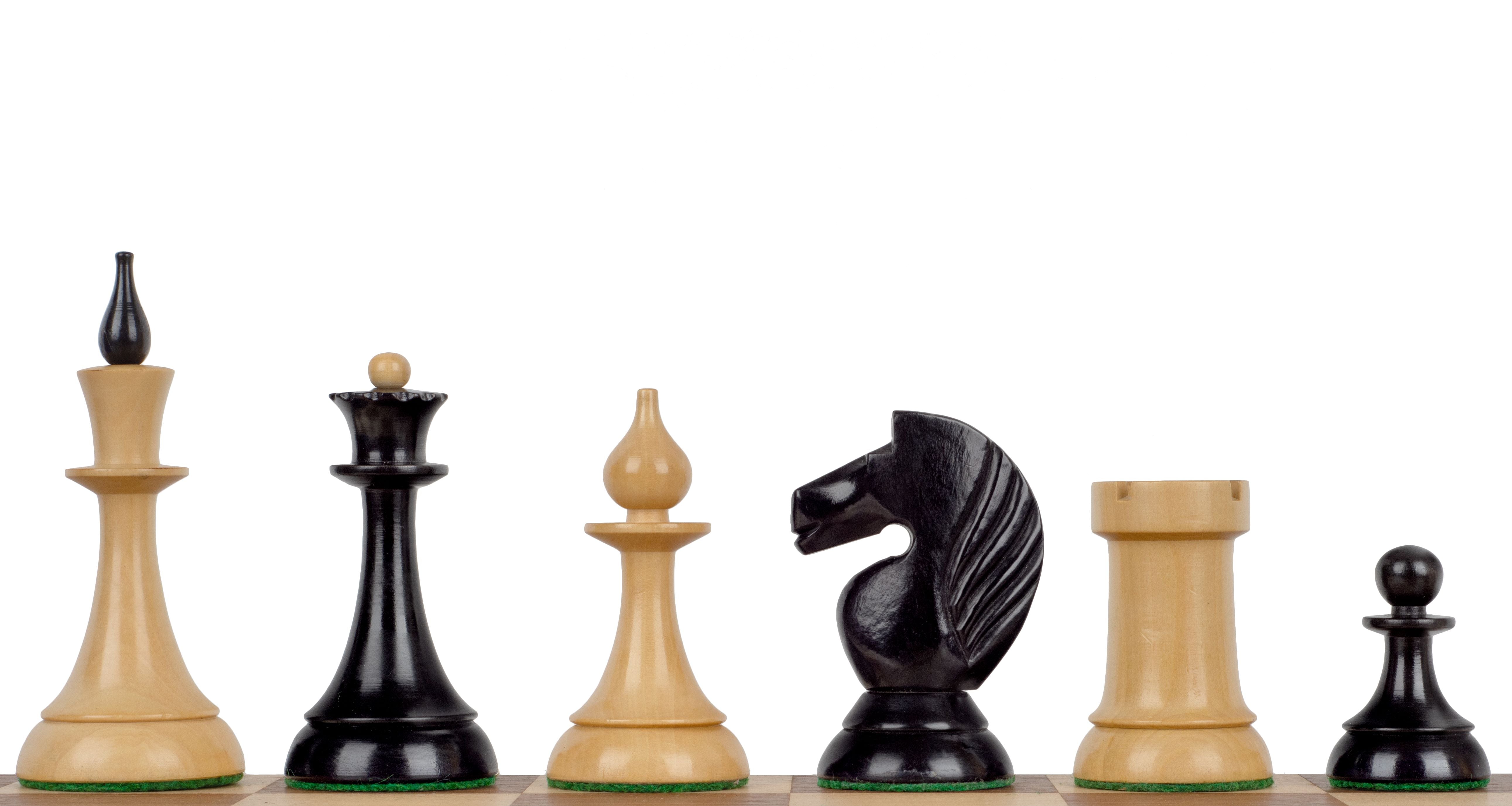 Figuras de ajedrez Gambito de Dama 1957 Boj de ébano 4 pulgadas - 2ade0cc101a34c6ddf88ec45063b309e