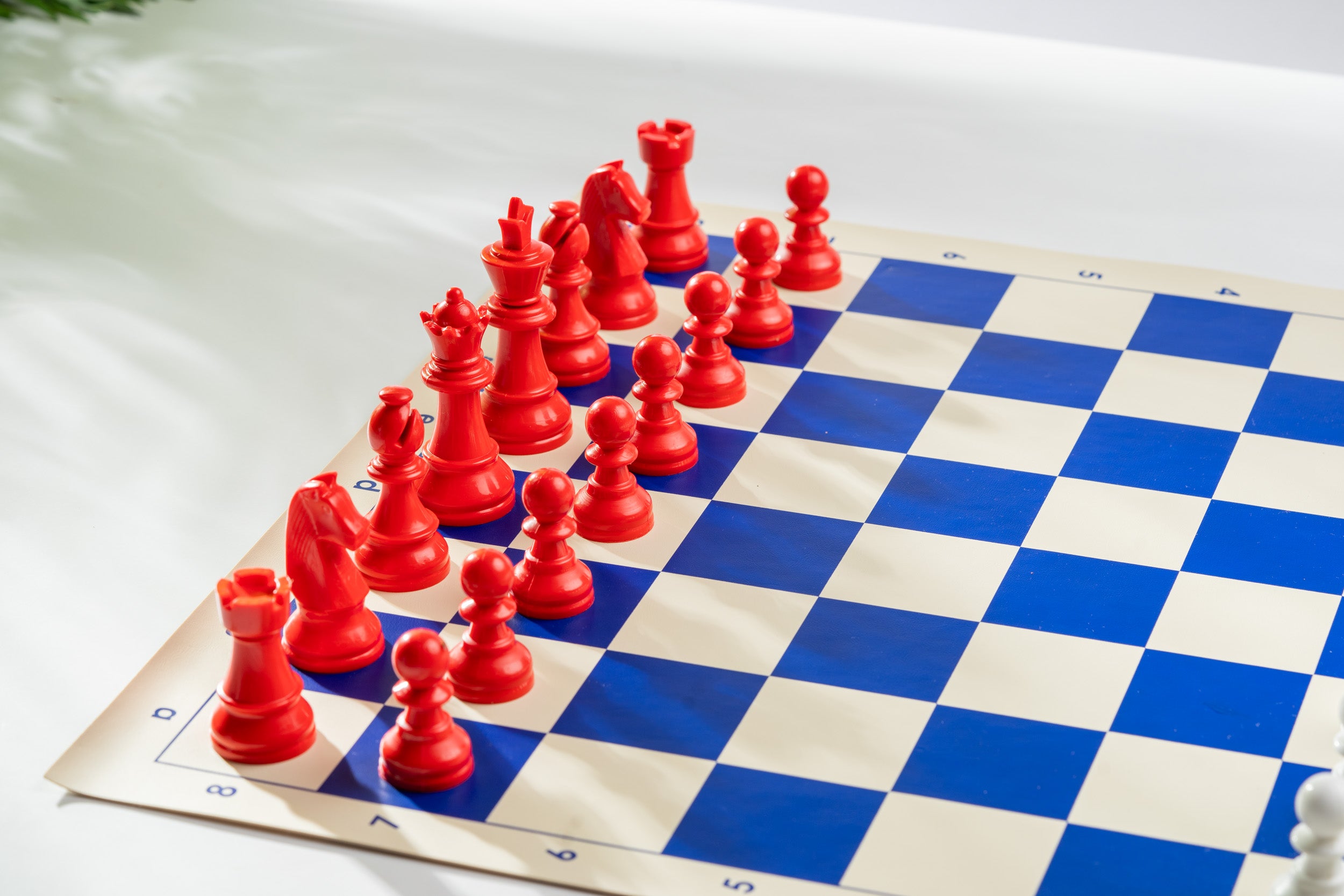 Staunton figuras de ajedrez 6, plástico (rey 95 mm) - rojo - f0219f310b9f31e8e0a552e8f25e3cd0