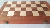 Ajedrez magnético de madera + damas de madera (38 x 38 cm)