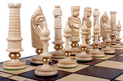 Juego de ajedrez exclusivo «ROYAL LUX» (62 x 61,5 cm) - madera y latón