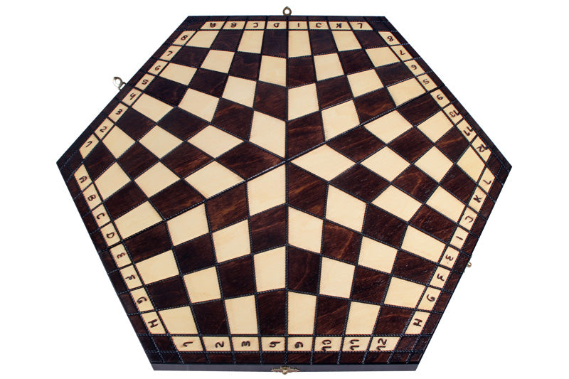 Ajedrez para tres jugadores - grande (tablero hexagonal de 26 cm de lado) - Ajedrez para tres jugadores - grande (tablero hexagonal de 26 cm de lado)