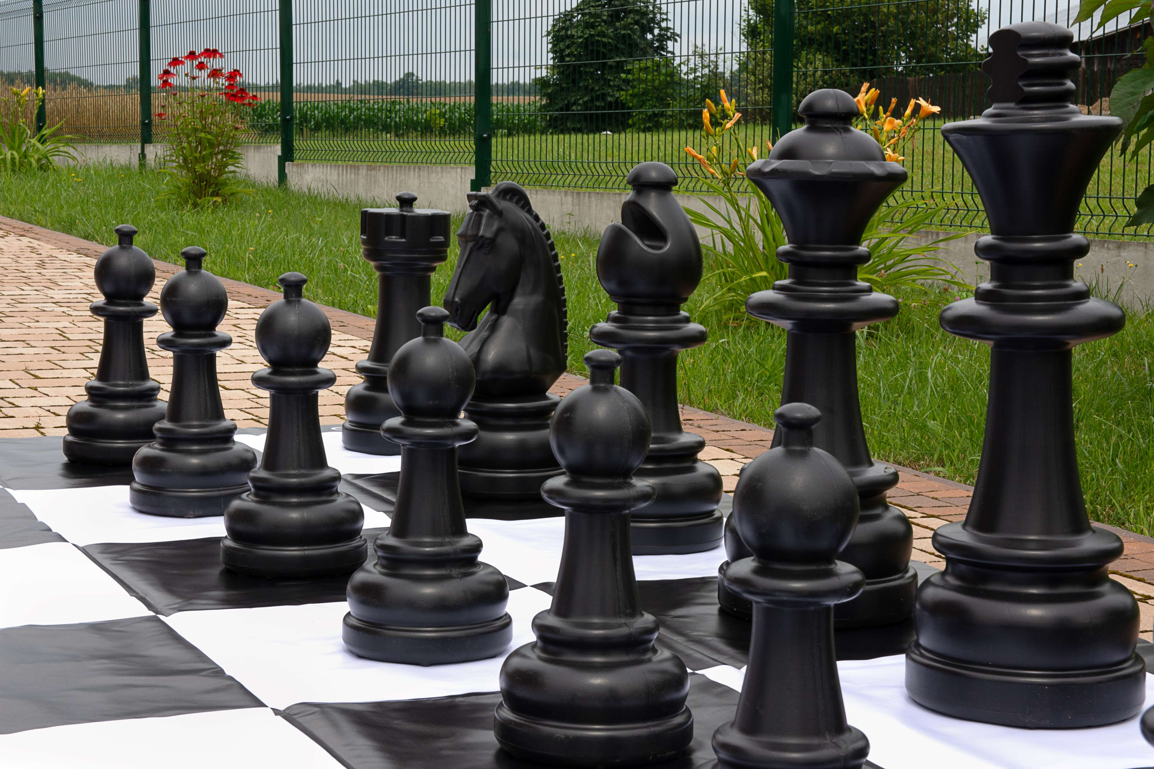 Figuras de plástico para ajedrez de exterior/jardín (altura del rey 74 cm) - d772ca25d833789a47f9afa1d1f9aa8c