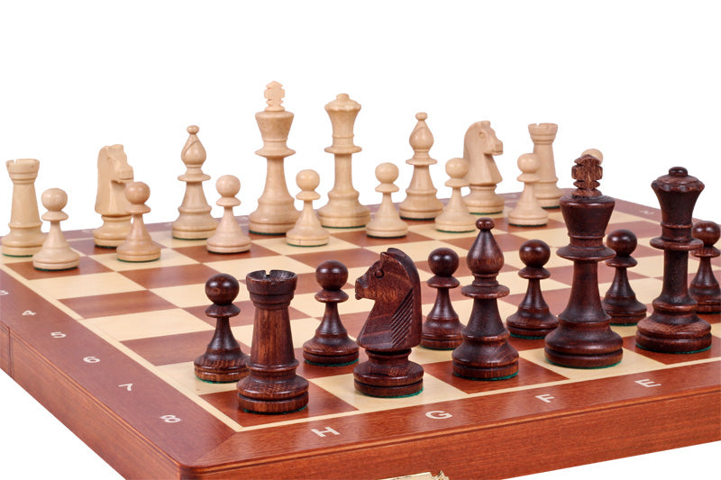Juego de ajedrez de competición n.º 5 con incrustaciones (48 x 48 cm) - Juego de ajedrez PROFESIONAL - Juego de ajedrez de competición n.º 5 con incrustaciones (48 x 48 cm) - Juego de ajedrez PROFESIONAL