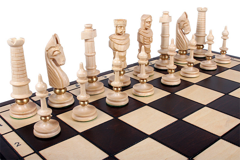 Juego de ajedrez exclusivo «ROYAL LUX» (62 x 61,5 cm) - madera y latón - Juego de ajedrez exclusivo «ROYAL LUX» (62 x 61,5 cm) - madera y latón