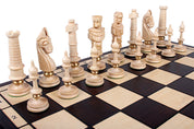Juego de ajedrez exclusivo «ROYAL LUX» (62 x 61,5 cm) - madera y latón