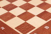 Juego de ajedrez de competición n.º 4 (42 x 42 cm) con incrustaciones: un precioso juego de ajedrez de madera tallada, ideal como regalo para niños y adultos