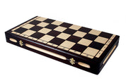Juego de ajedrez exclusivo «ROYAL LUX» (62 x 61,5 cm) - madera y latón