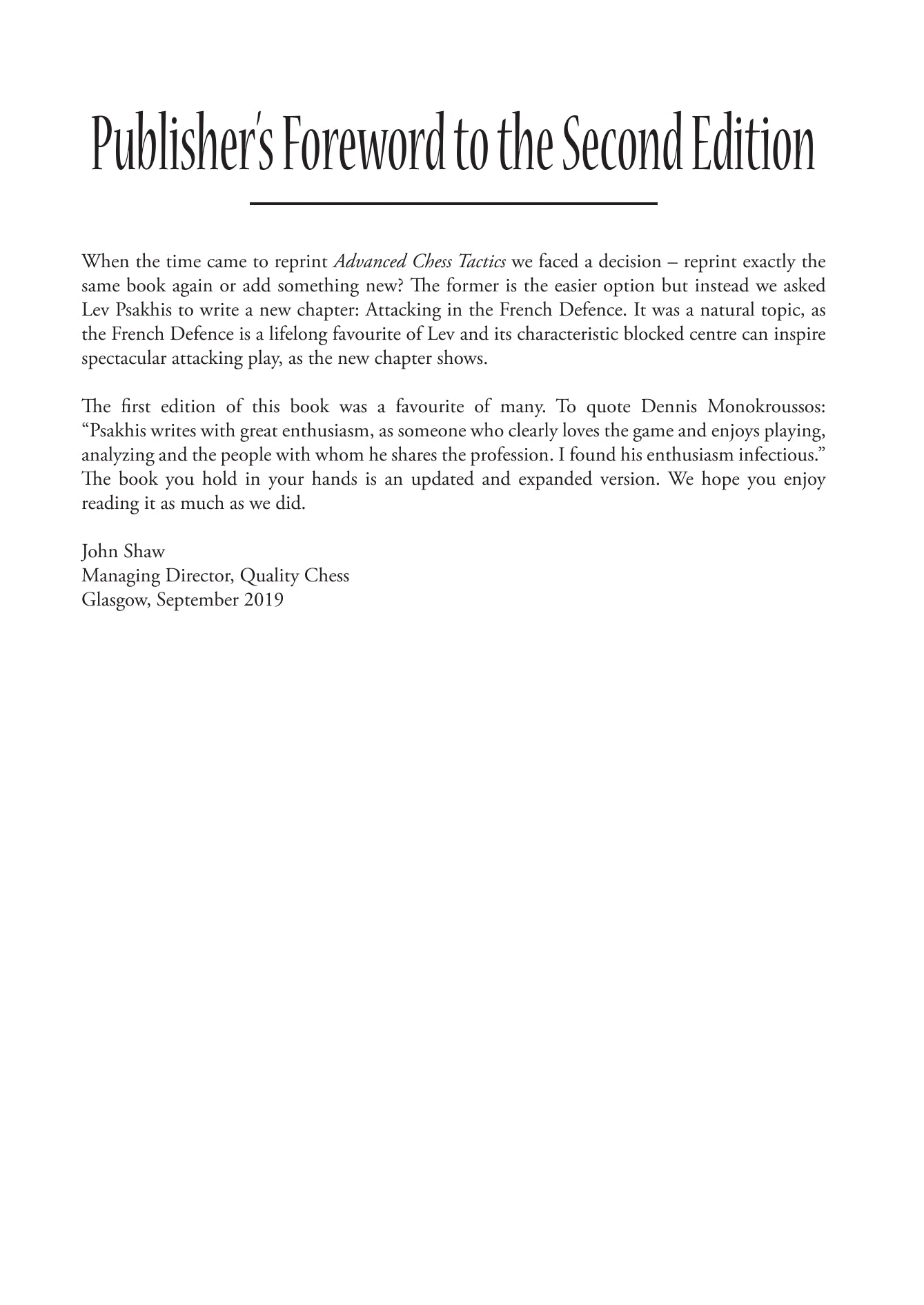 Advanced Chess Tactics 2nd edition by Lev Psakhis (hardcover) - 4767d4ca6e0f26bd313edc3c5704cb71