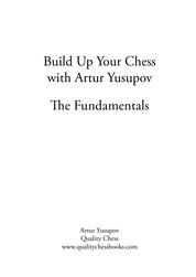 «Build up your Chess 1», de Artur Yusupov (tapa dura)