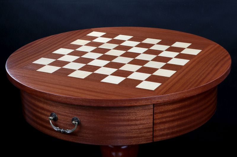 Chess table De Lux (without pieces)/ Round table / total height: 77 cm - ae4116cb50a090b5306ed0b29d2ba4a0