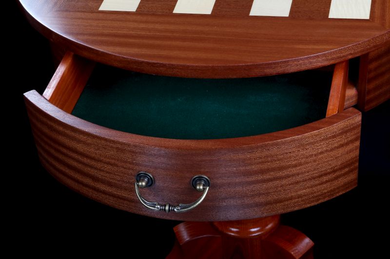 Chess table De Lux (without pieces)/ Round table / total height: 77 cm - 794448a369d6ccefbc7c42616e07b851