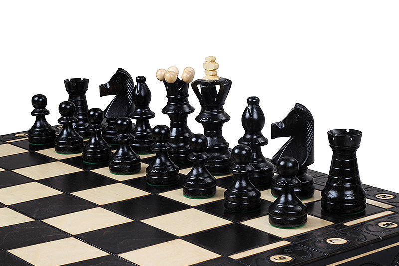 Juego de ajedrez AMBASADOR New Line (55 x 55 cm), color negro - Juego de ajedrez AMBASADOR New Line (55 x 55 cm), color negro
