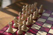 Juego de ajedrez magnético plegable de madera «Cerezo»: casillas de 30 mm, rey de 55 mm, posibilidad de grabado