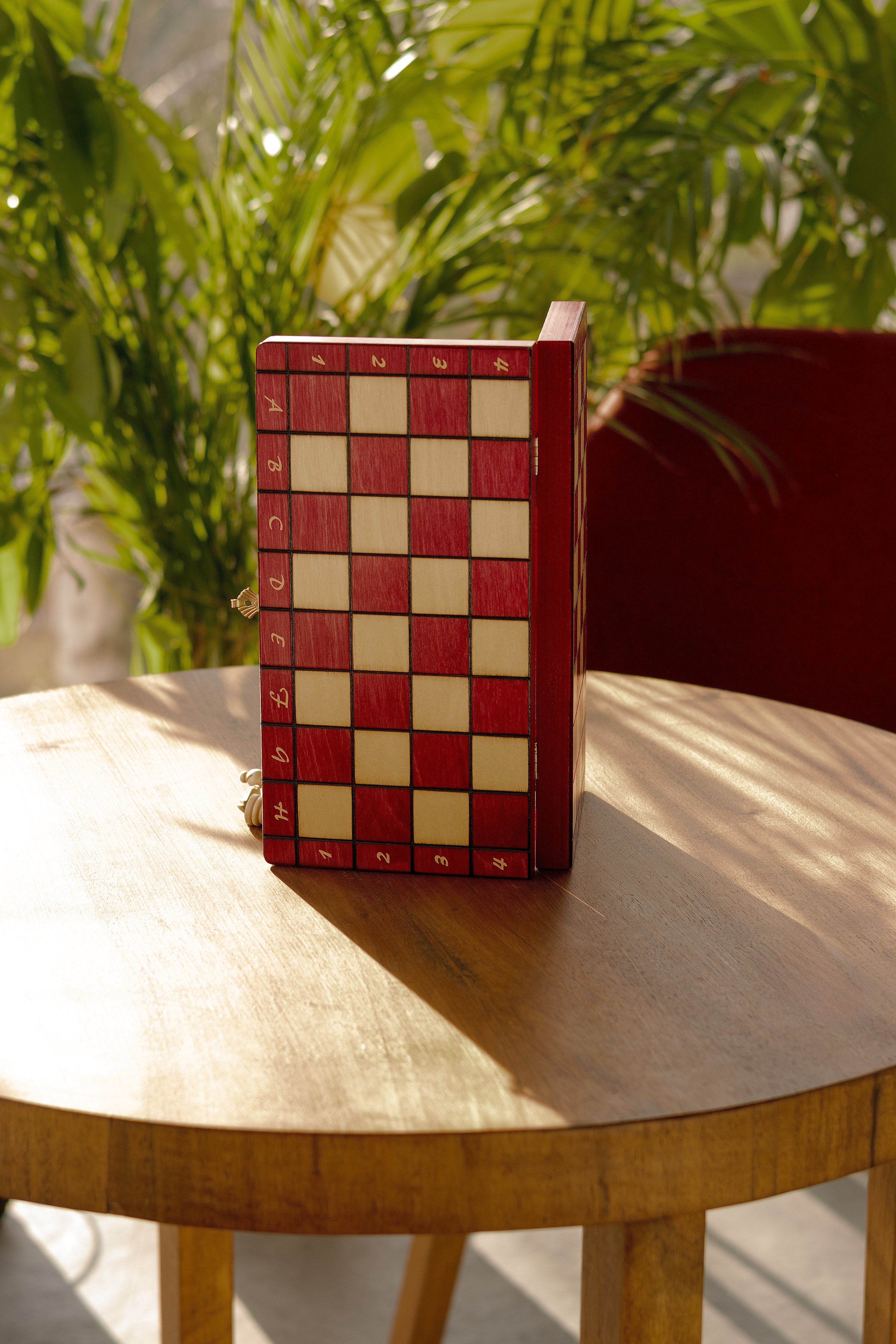 Juego de ajedrez magnético plegable de madera «Cerezo»: casillas de 30 mm, rey de 55 mm, posibilidad de grabado - Juego de ajedrez magnético plegable de madera «Cerezo»: casillas de 30 mm, rey de 55 mm, posibilidad de grabado