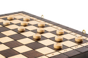 JUEGO DE MADERA 3 en 1 (40x40cm) CHASETS + WARCABS + BACKGAMMON