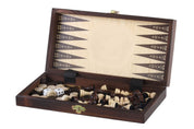 TABLERO ESCOLAR DE MADERA (28x28cm) - Ajedrez + Damas + BACKGAMMON