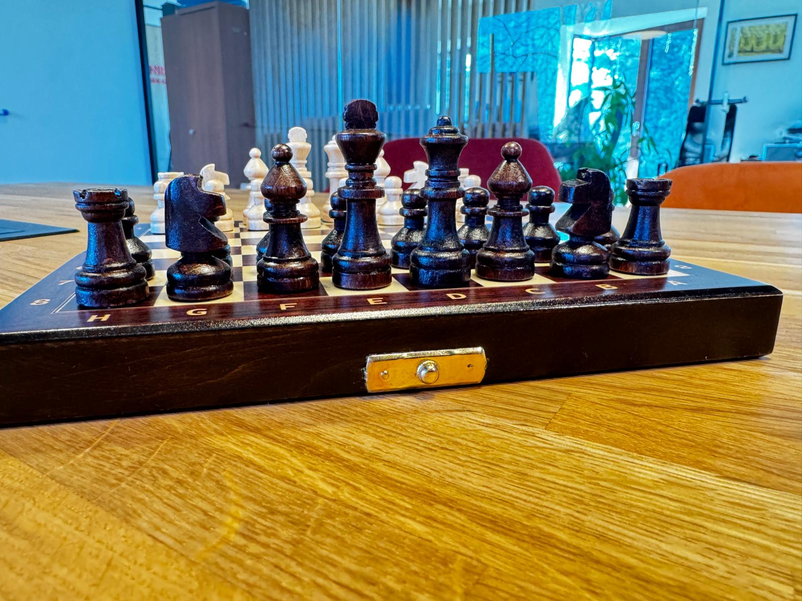 Ajedrez escolar de madera mini 20 cm x 20 cm - a1469a359f60f7a69f03e5f6b62c2f6d