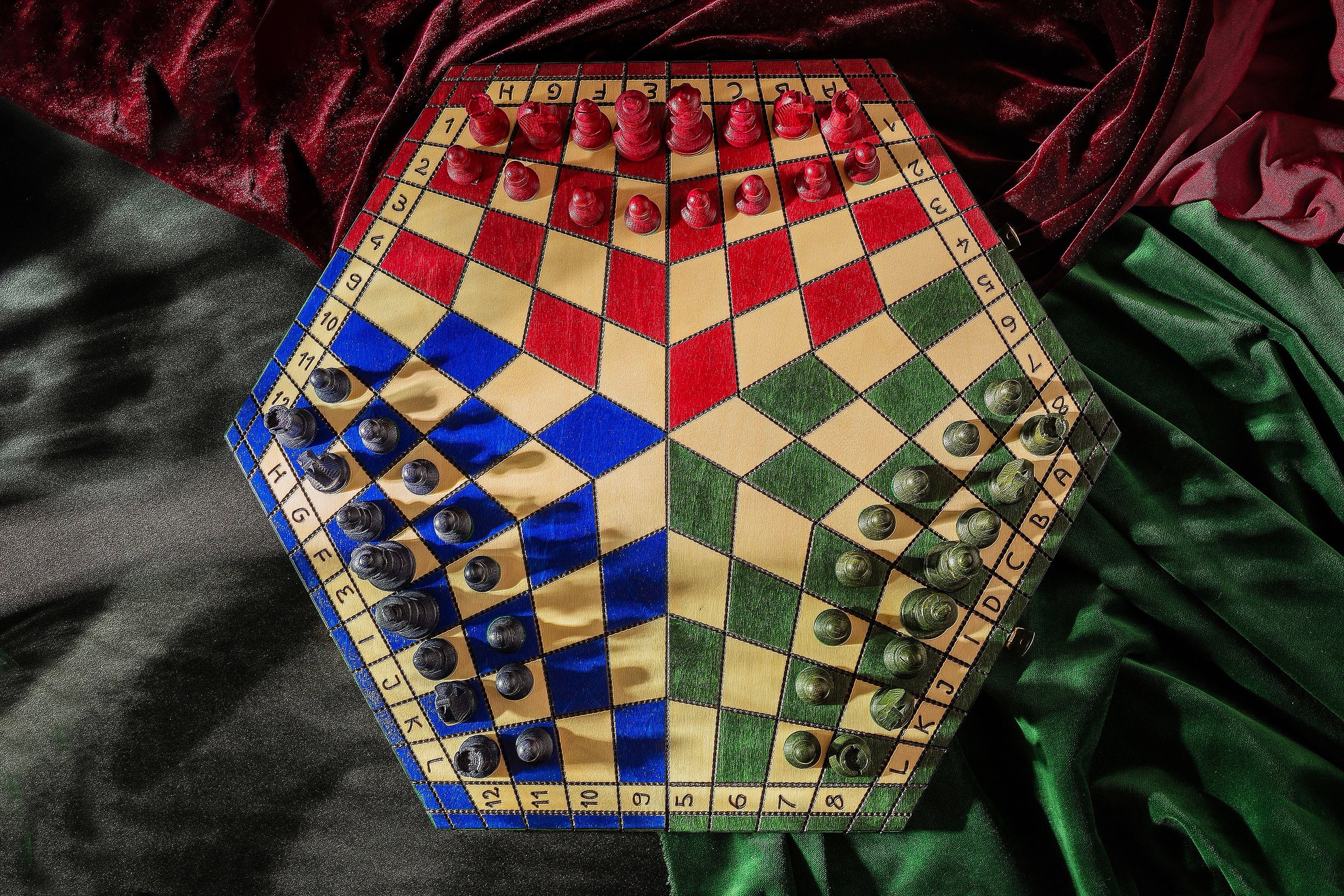 Ajedrez para tres jugadores - grande (tricolor) - Ajedrez para tres jugadores - grande (tricolor)