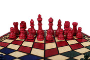 Juego de ajedrez para tres jugadores (32x28cm) tricolor