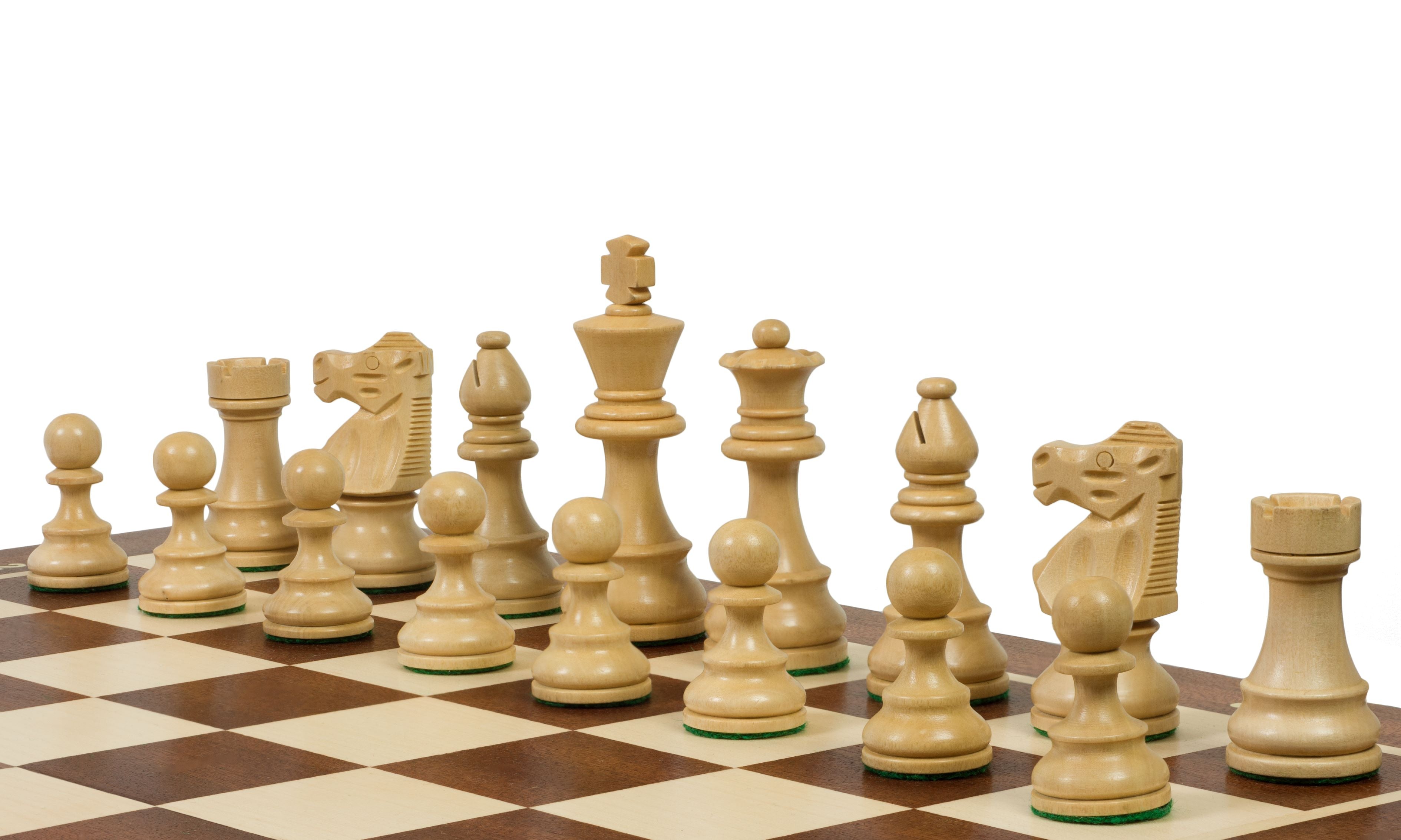 Juego de ajedrez de madera French de 3,75 pulgadas (cuadros de 58 mm) - Juego de ajedrez de madera French de 3,75 pulgadas (cuadros de 58 mm)