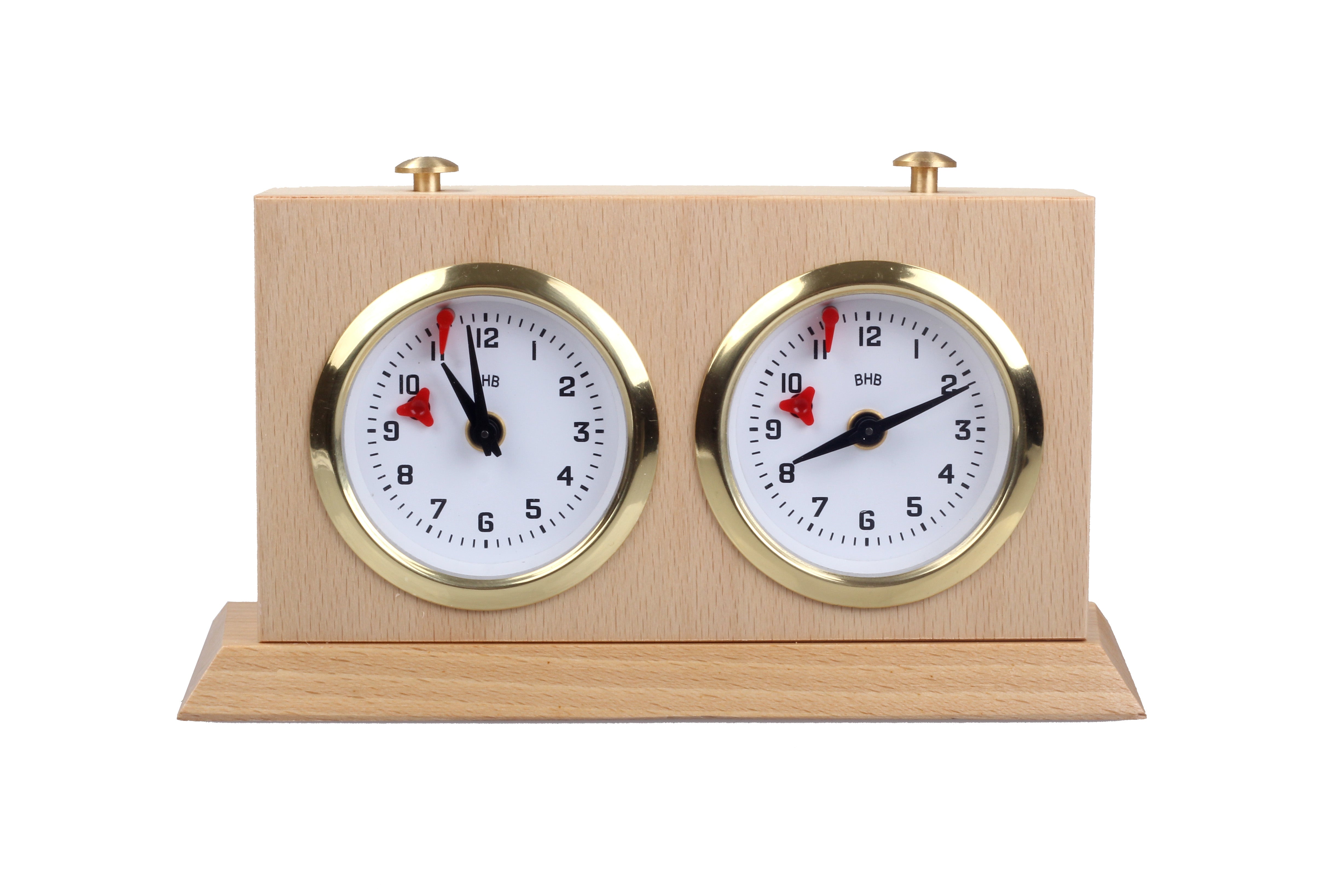 Wooden BHB chess clock with stand – SMALL - Wooden BHB chess clock with stand – SMALL