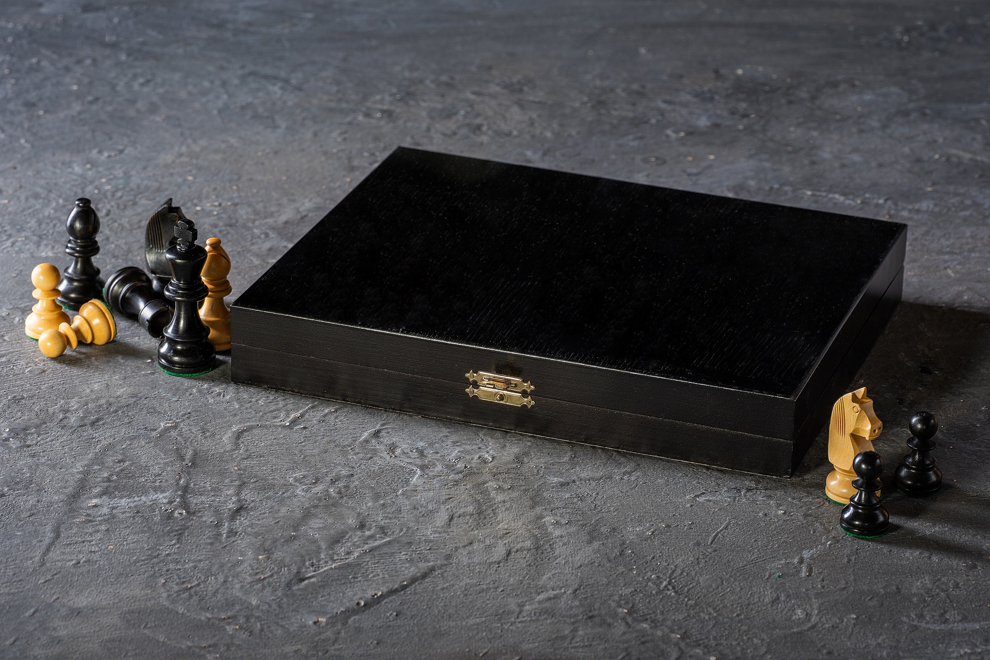 Caja de madera Lux Black para piezas n.º 5 - Caja de madera Lux Black para piezas n.º 5
