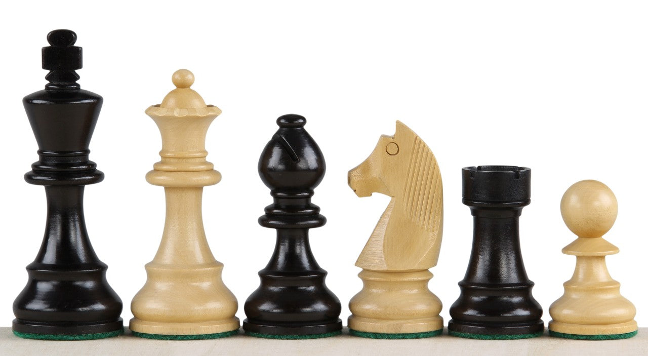 Juego de ajedrez intemporal - tablero (casilla 50 mm), piezas (rey 90 mm) - Juego de ajedrez intemporal - tablero (casilla 50 mm), piezas (rey 90 mm)