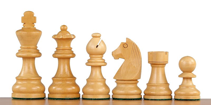 German Staunton Acacia/Boxwood chess pieces 3'' - 445207b66f6a5492b770ab0c965b5e71