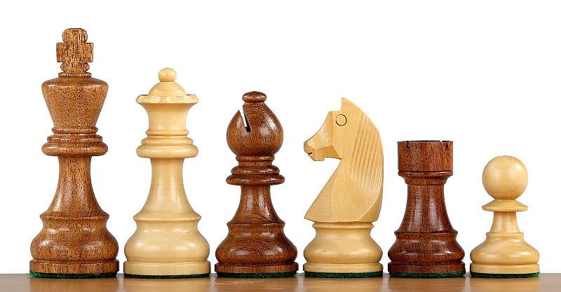 Juego de ajedrez de torneo nº 5 - tablero de 50 mm + piezas de  German Knight 3,5" - Juego de ajedrez de torneo nº 5 - tablero de 50 mm + piezas de  German Knight 3,5"