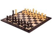 Tablero de Ajedrez Negro No5 + 3.5 Piezas francesas ebonizadas