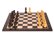No6 Tablero de ajedrez negro+ 3.75" Piezas francesas ebonizadas