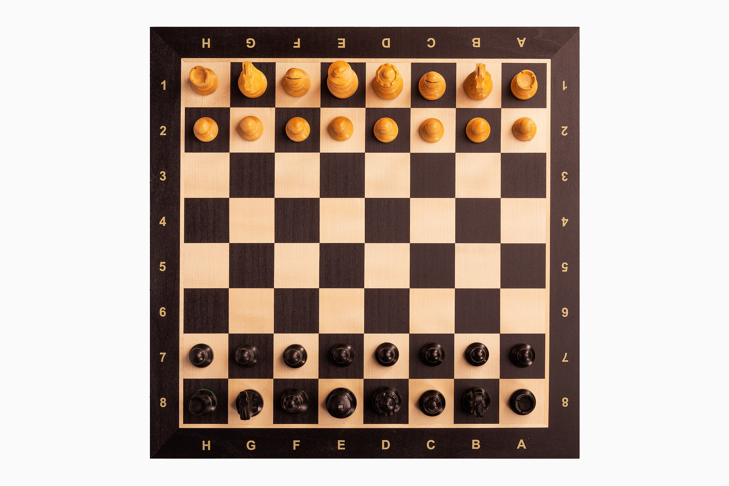 Tablero de Ajedrez Negro No5 + 3.5 Piezas francesas ebonizadas - Tablero de Ajedrez Negro No5 + 3.5 Piezas francesas ebonizadas