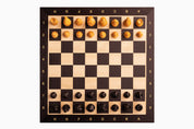 Tablero de Ajedrez Negro No5 + 3.5 Piezas francesas ebonizadas