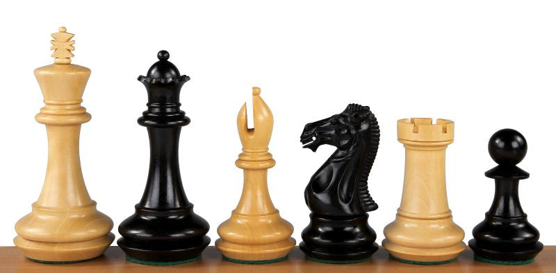 Piezas de ajedrez CHAMPFERED ÉBANO 4,25"