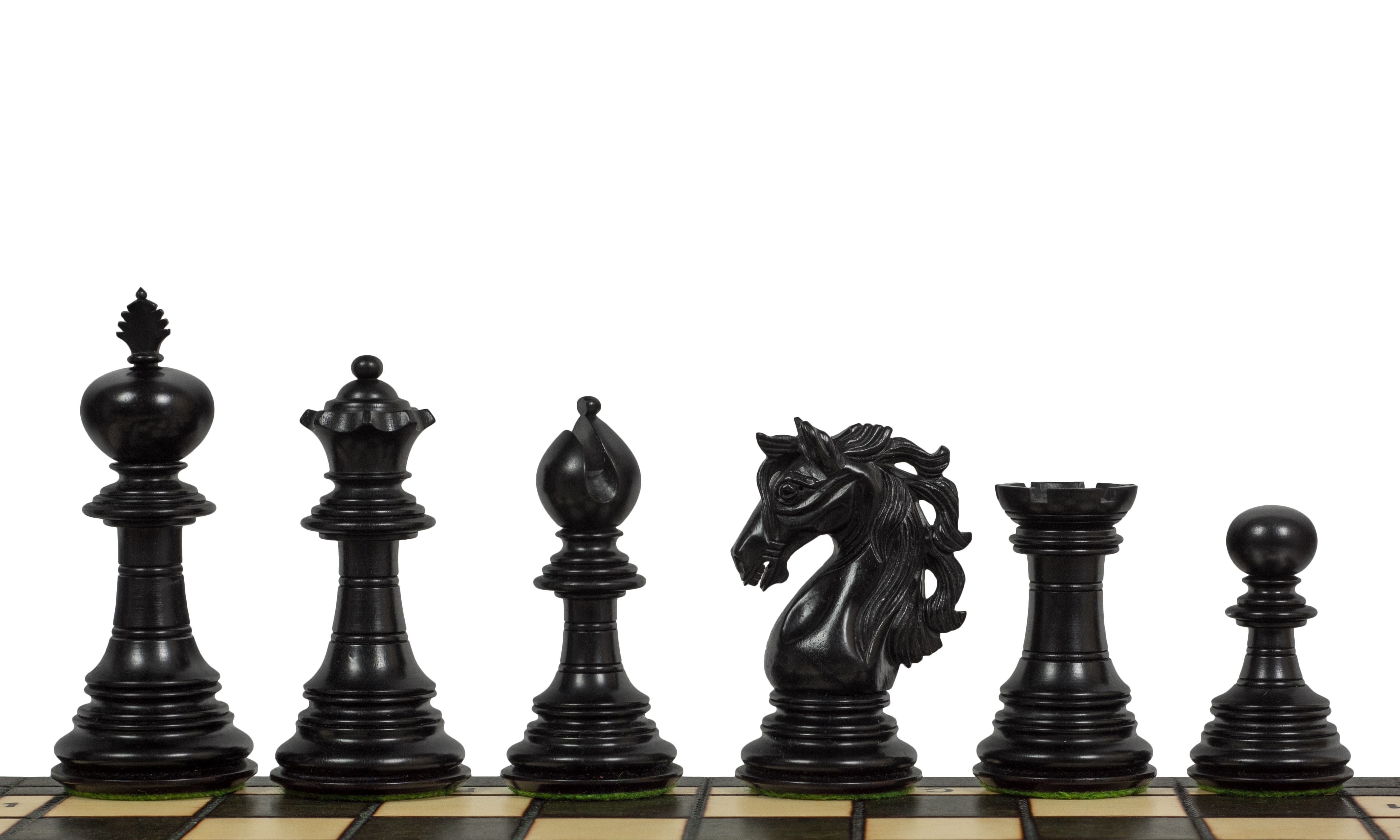 Adios 4" figuras de ajedrez de ébano/haya - 5156e70cfad1093111331d4ec60a0a47