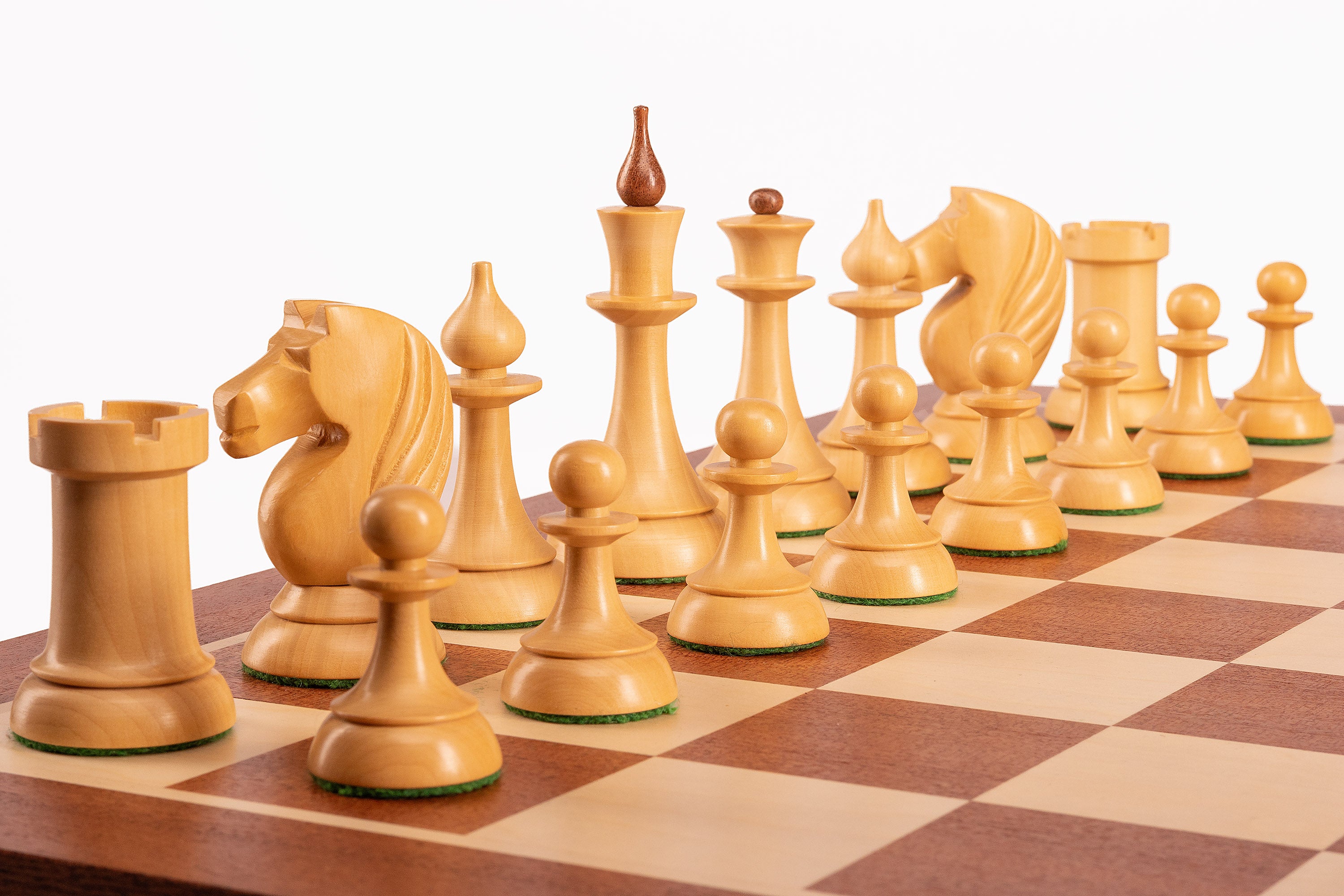 Figuritas de ajedrez Queen's Gambit de 1957, madera de acacia india, 3,75 pulgadas - Figuritas de ajedrez Queen's Gambit de 1957, madera de acacia india, 3,75 pulgadas
