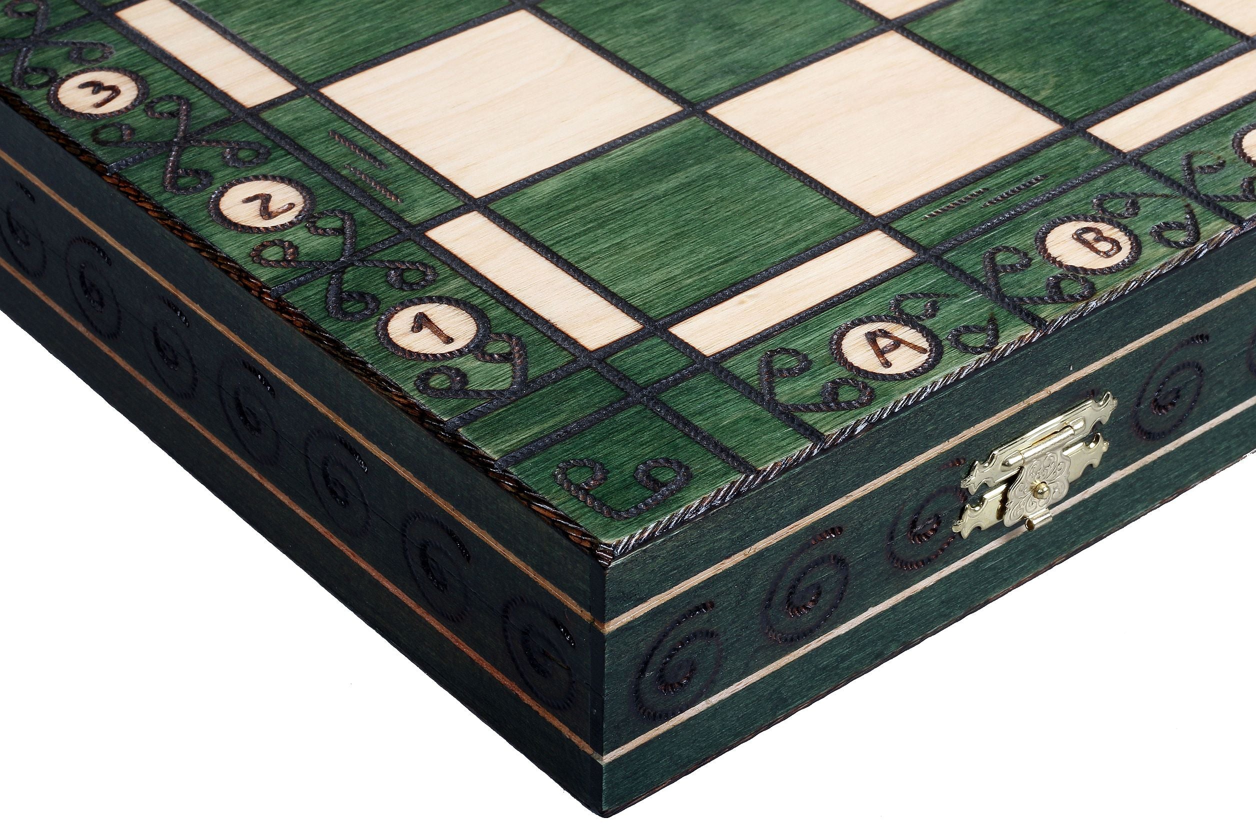 Ajedrez de lujo AMBASADOR - grande (54 x 54 cm), verde - Ajedrez de lujo AMBASADOR - grande (54 x 54 cm), verde
