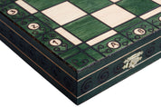 Ajedrez de lujo AMBASADOR - grande (54 x 54 cm), verde