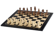 Tablero de ajedrez n.º 5 (sin notación), con acabado de ébano (marquetería)
