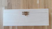 Caja de madera para guardar piezas Staunton n.º 5 (altura del rey: 90 mm) - madera sin tratar