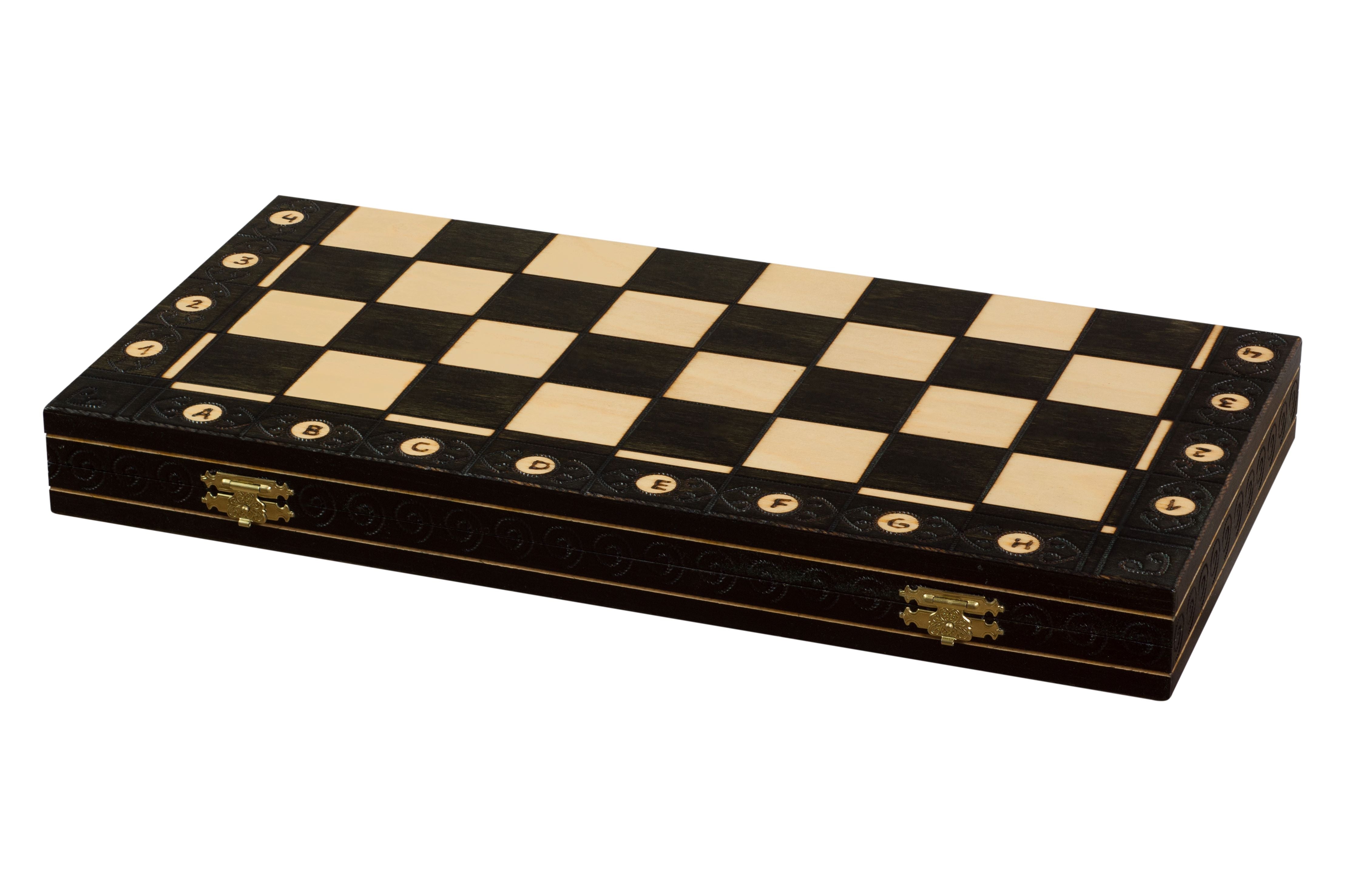 Juego de ajedrez de madera Cónsul Negro (48x48cm) - 75b1916b1637848720df7595ff2d3d95