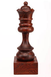 Copa de ajedrez de madera - reina negra