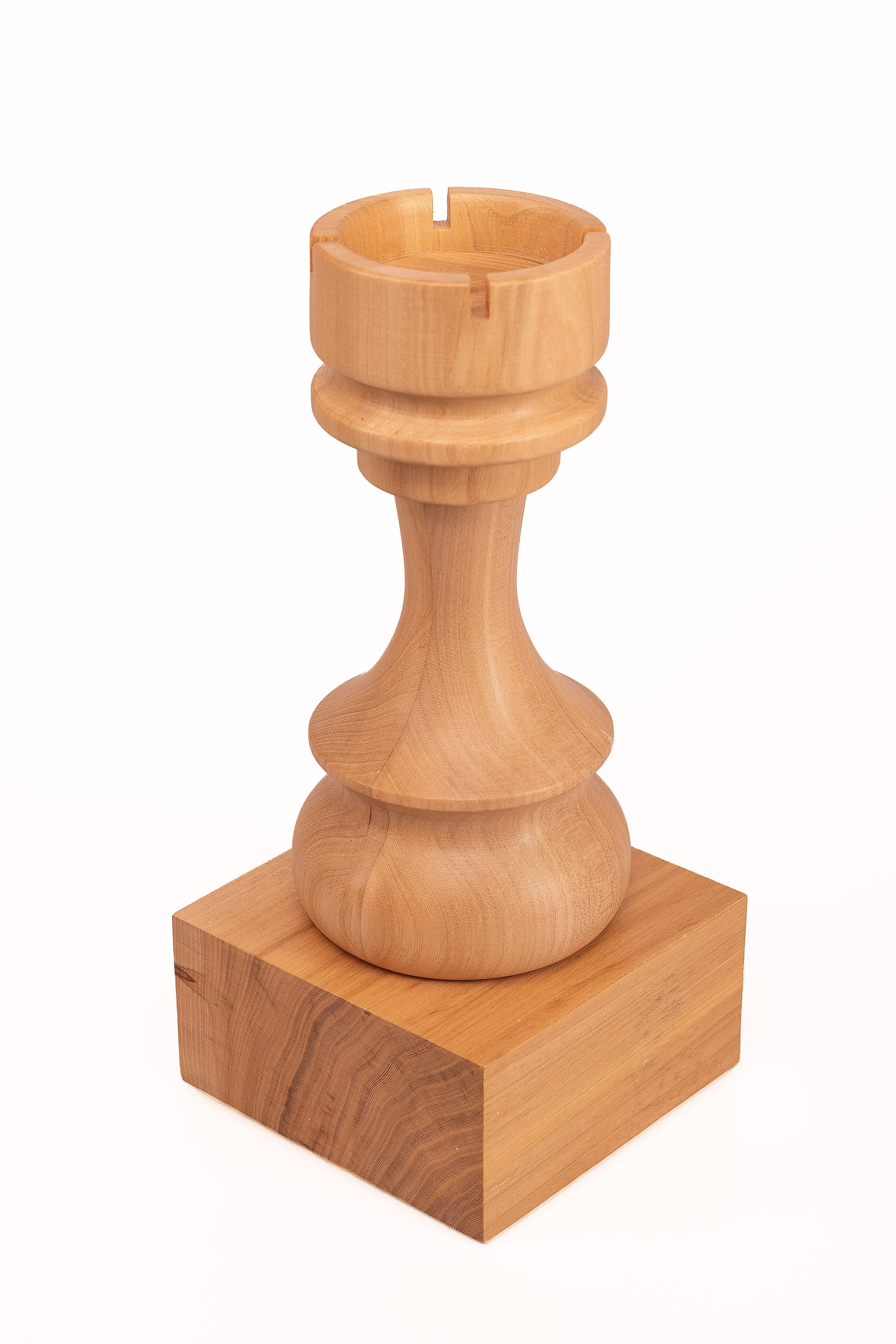 Copa de ajedrez de madera - Torre blanca - Copa de ajedrez de madera - Torre blanca