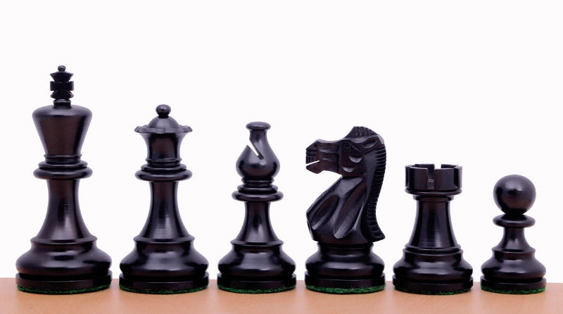 Oxford Ebonised 3,75'' chess pieces