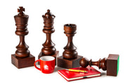Copa de ajedrez de madera - Rey Negro