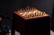 Juego de ajedrez de torneo nº 6 - tablero de 58 mm + piezas de German Knight 3,75"