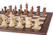 Tablero de ajedrez exclusivo nº 6 (con notación) nogal/arce (marquetería)